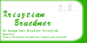 krisztian bruckner business card